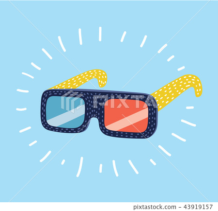 illustration of 3d glasses on white background 43919157