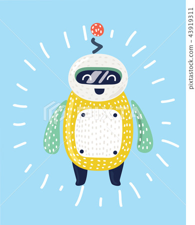 Cartoon funny robots 43919311