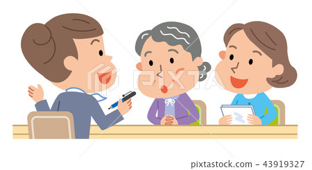 Care management elderly person illustration Care management elderly person illustration 43919327