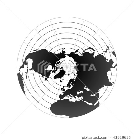 Arctic pole globe hemisphere Arctic pole globe hemisphere 43919635