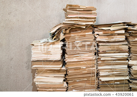 Piles of old papers Piles of old papers 43920061