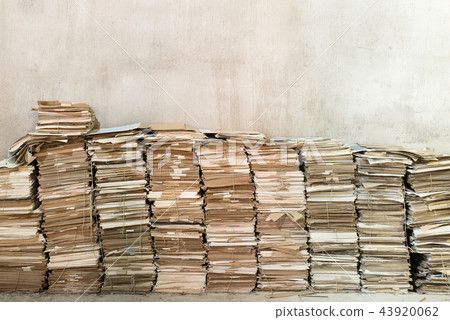 Piles of old papers Piles of old papers 43920062