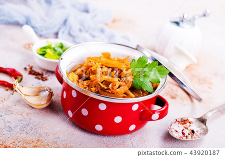 fried cabbage fried cabbage 43920187