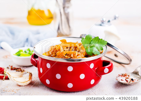 fried cabbage fried cabbage 43920188