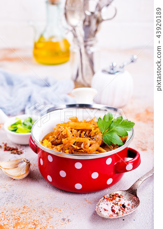 fried cabbage fried cabbage 43920189