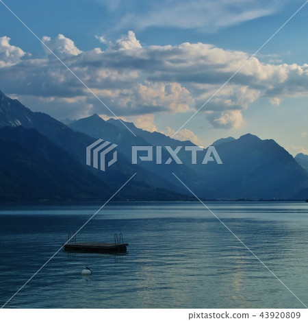 Summer day at Lake Brienz, Switzerland. 43920809