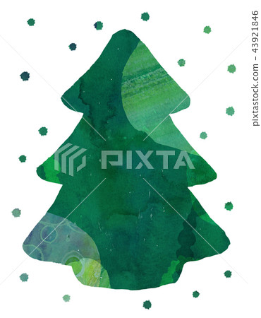Background material Watercolor texture Christmas 43921846