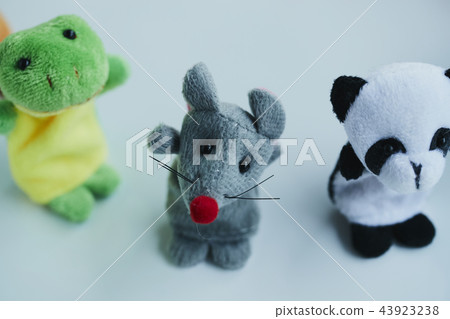 手指木偶動物木偶長毛絨玩具 43923238
