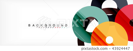 Colorful rings on grey background, modern geometric pattern design. Vector business or technology Colorful rings on grey background, modern geometric pattern design. Vector business or technology 43924447