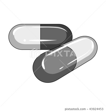 Capsules with medicine.Medicine single icon in black style vector symbol stock illustration web. Capsules with medicine.Medicine single icon in black style vector symbol stock illustration web. 43924453