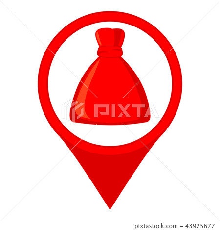 Colorful cartoon xmas presents location marker 43925677