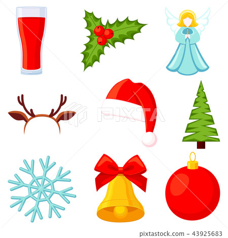 9 colorful cartoon christmas elements set 9 colorful cartoon christmas elements set 43925683