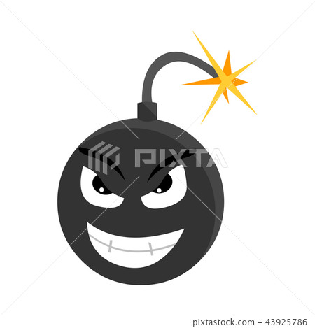 Bomb virus icon in cartoon style isolated on white background. Personal computer symbol stock vector Bomb virus icon in cartoon style isolated on white background. Personal computer symbol stock vector 43925786