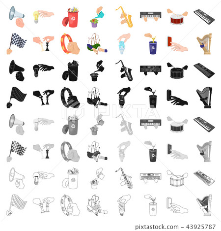Musical instrument, garbage and ecology, electric applianc and other web icon in cartoon style Musical instrument, garbage and ecology, electric applianc and other web icon in cartoon style 43925787