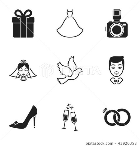 Weeding set icons in black style. Big collection of wedding vector symbol stock illustration Weeding set icons in black style. Big collection of wedding vector symbol stock illustration 43926358