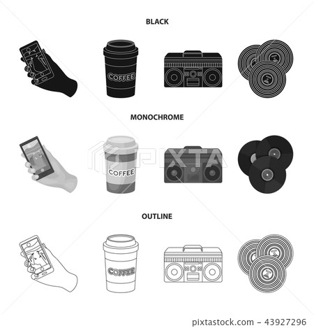 Hipster, fashion, style, subculture .Hipster style set collection icons in black,monochrome,outline 43927296