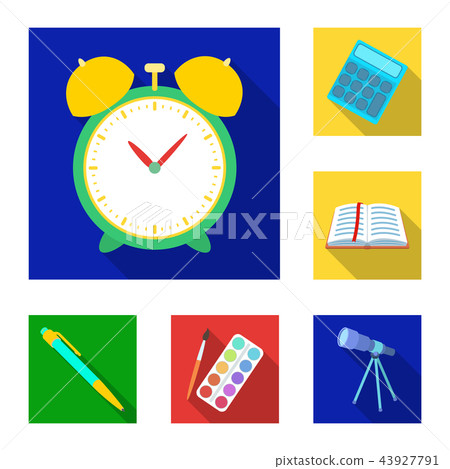 School and education flat icons in set collection for design.College, equipment and accessories 43927791