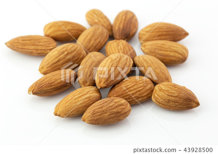 Almonds isolated on white background 43928500