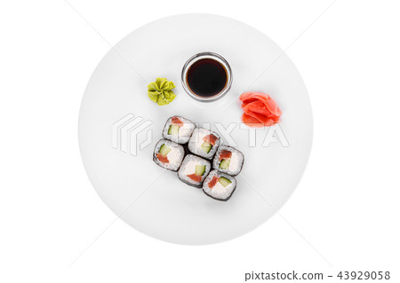Sushi, rolls on a white isolated background 43929058