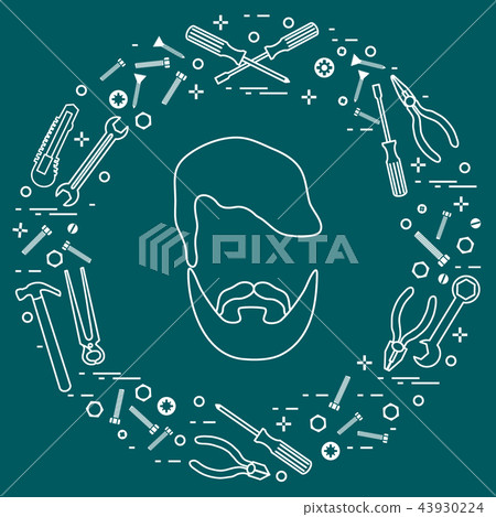 Male and different tools for building, Male and different tools for building, 43930224