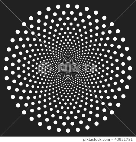 Black and White Abstract Psychedelic Art... - Stock Illustration ...