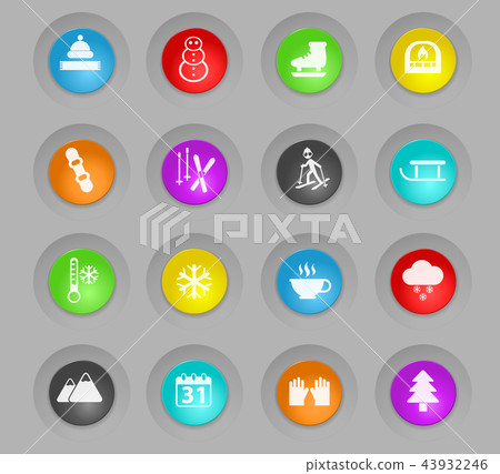 winter icon set 43932246