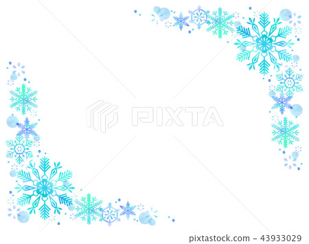 Snow crystal frame - Stock Illustration [43933029] - PIXTA