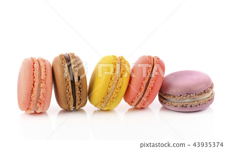 Colorful macaroons isolate on white background. Colorful macaroons isolate on white background. 43935374