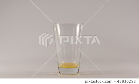 Empty Glass after orange juice on white background 43936258