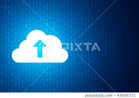 Technology cloud icon , Blue speed digital pattern Technology cloud icon , Blue speed digital pattern 43936721
