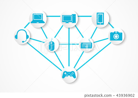 Devices icon and technology , connection concept Devices icon and technology , connection concept 43936902