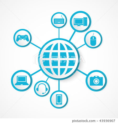 Devices icon and technology , connection concept Devices icon and technology , connection concept 43936907