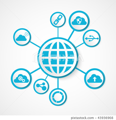 Digital technology icons , connection concept Digital technology icons , connection concept 43936908