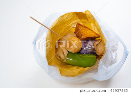 Hong Kong street snack in a take-away bag 43937285