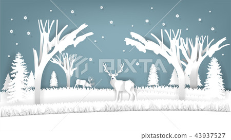 illustration vector design concept of winter scene illustration vector design concept of winter scene 43937527