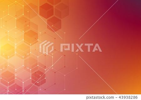 Medical background from hexagons. Geometric elements of design for modern communications, medicine 43938286