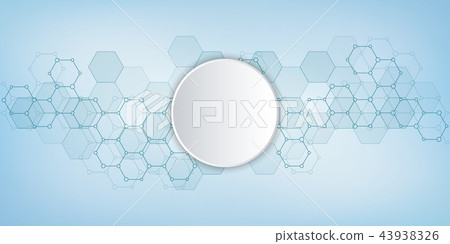 Medical background from hexagons pattern. Geometric elements of design for modern communications Medical background from hexagons pattern. Geometric elements of design for modern communications 43938326