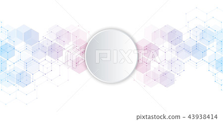 Medical background from hexagons pattern. Geometric elements of design for modern communications Medical background from hexagons pattern. Geometric elements of design for modern communications 43938414