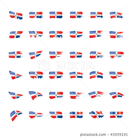 Dominicana flag, vector illustration on a white background. 43939191