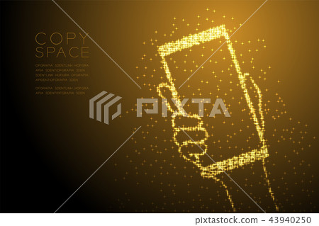 Abstract Shiny Bokeh star pattern Hand holding Abstract Shiny Bokeh star pattern Hand holding 43940250