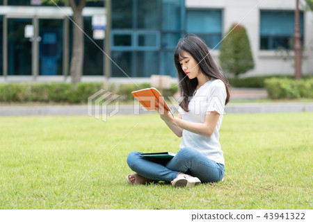 College student campus young woman female College student campus young woman female 43941322