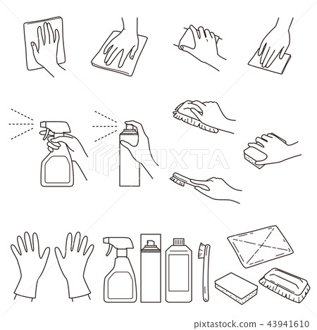 Hand gestures 04 Cleaning Care 43941610