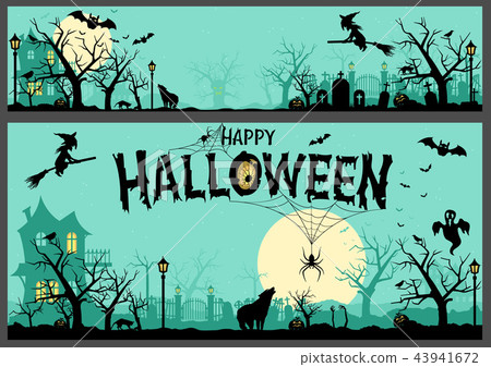 Halloween Background and Banner 43941672