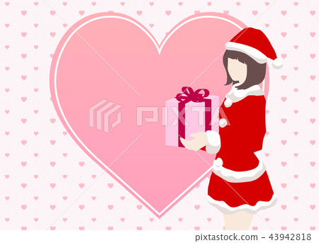 Illustration of a woman wearing a Santa costume Illustration of a woman wearing a Santa costume 43942818