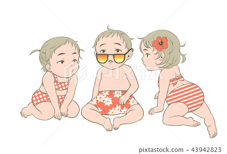 泳裝小孩 泳裝小孩 43942823