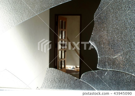 Broken glass door Disaster, damage, crime prevention Broken glass door Disaster, damage, crime prevention 43945090