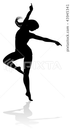 Dancing Woman Silhouette 43945341