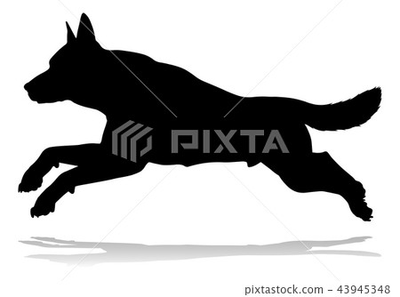 Dog Silhouette Pet Animal Dog Silhouette Pet Animal 43945348