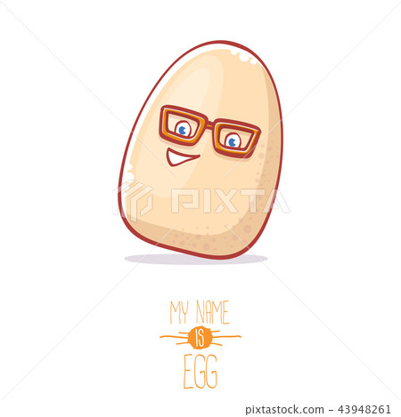 cute white egg cartoon kawaii character isolated on white background. My name is egg vector concept cute white egg cartoon kawaii character isolated on white background. My name is egg vector concept 43948261