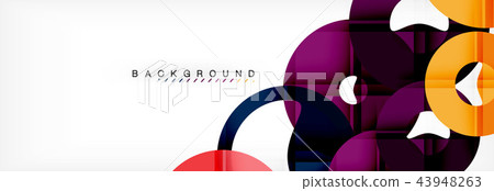 Colorful rings on grey background, modern geometric pattern design. Vector business or technology Colorful rings on grey background, modern geometric pattern design. Vector business or technology 43948263